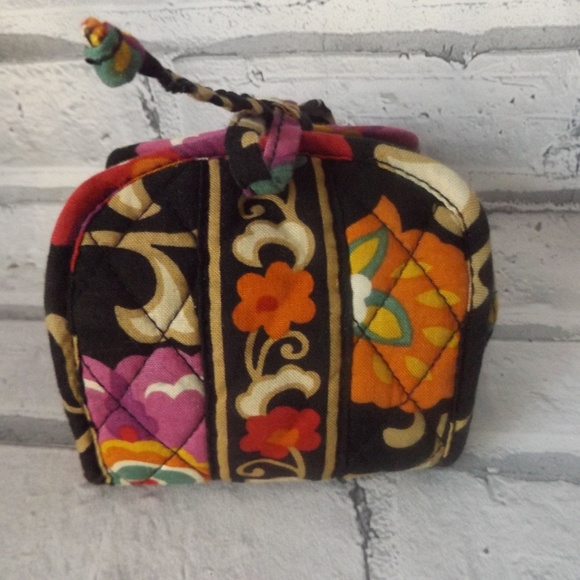 Vera Bradley Handbags - VERA BRADLEY Black & Floral cosmetic bag